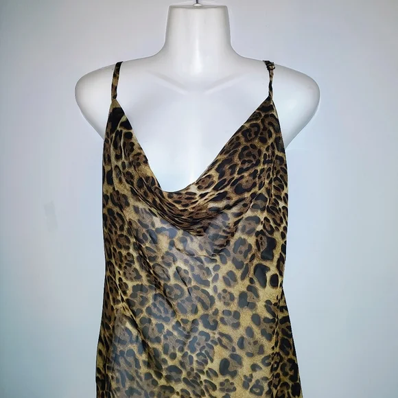 Sheer Leopard Print Maxi Dress - Picture 3 of 10